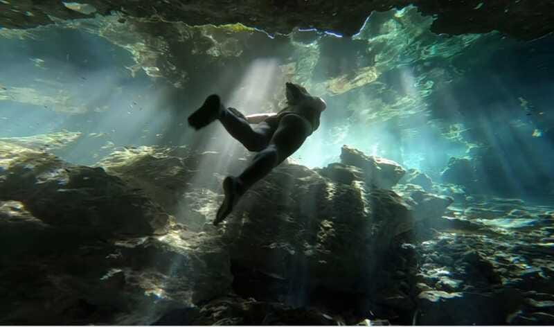 From Cancun: Tulum and Akumal Cenote and Turtle Swim Tour - Cooling off at the Canamayte Mariposa cenote