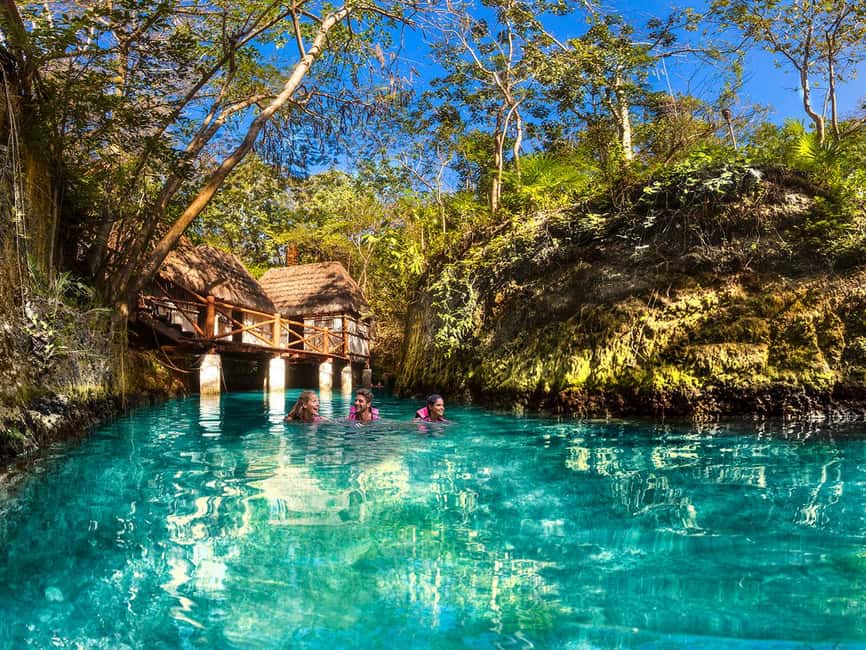 From Playa del Carmen: Xcaret Plus Park, the complete experience - Three underground rivers and the water activities