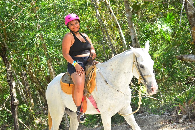 Horseback, ATV´s, Ziplines, Cenote, Hanging bridge Lunch and Round Trip Included - Horseback riding comes first