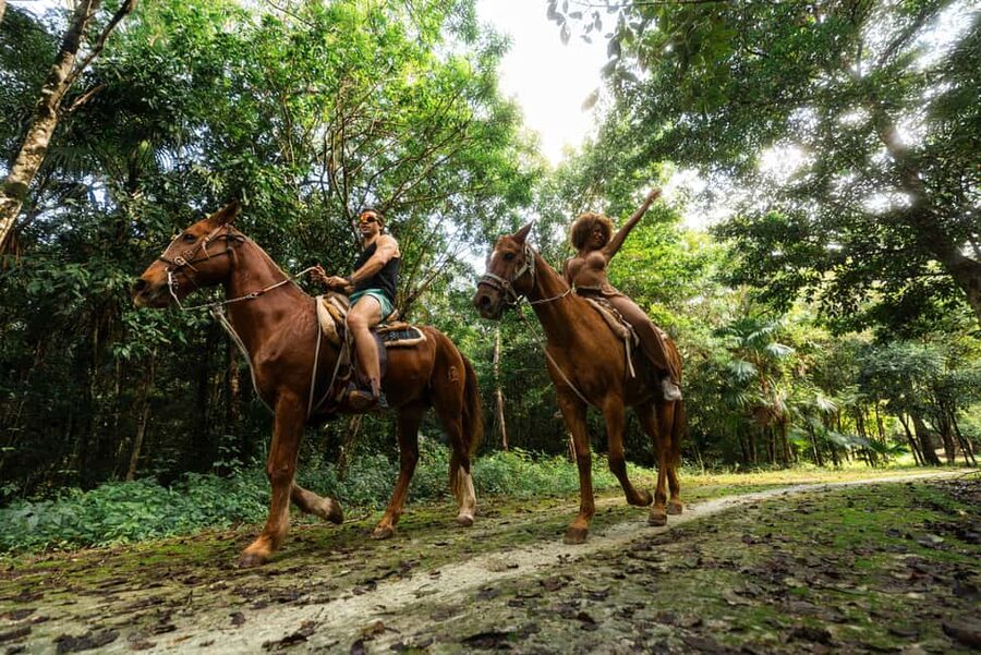 Horseback Riding & ATV Adventure with Ziplines & Cenote - A short ride at El Rey Polo Country Club