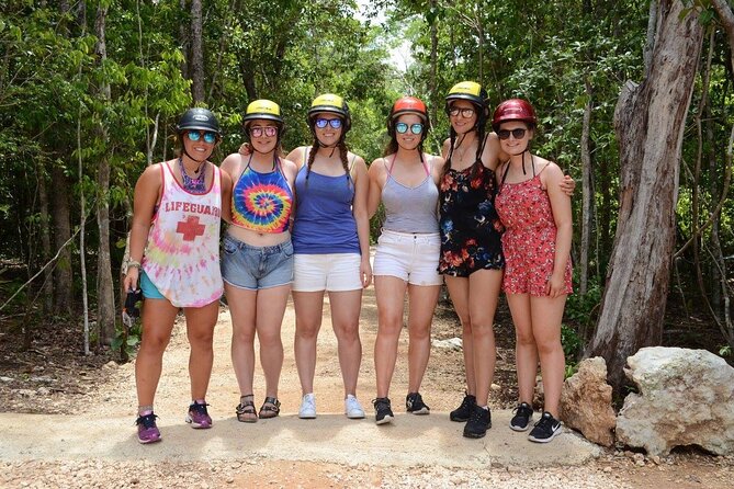 Horseback riding Tour with ATV circuit, ziplines and Cenote - Cooling off in a sacred cenote