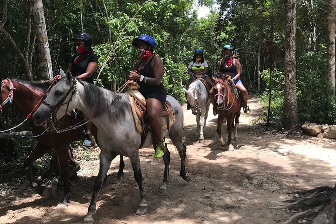 Horseback riding with ATV, zip lines and cenote, lunch and transfer - The rocky ATV circuit