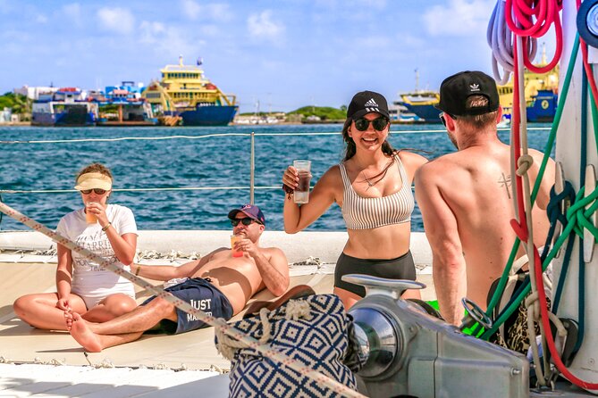 Isla Mujeres Catamaran Tour with Open Bar, Lunch and Snorkeling - Sailing out from Cancun