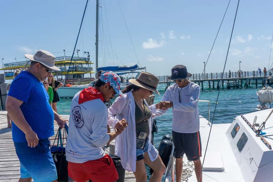 Isla Mujeres Catamaran Tour with Snorkeling & Open bar - From Playa Tortugas to the open Caribbean