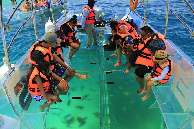 Isla Mujeres: Coral Reef Views from a Clear Boat - La Cadenita and the longer reef view
