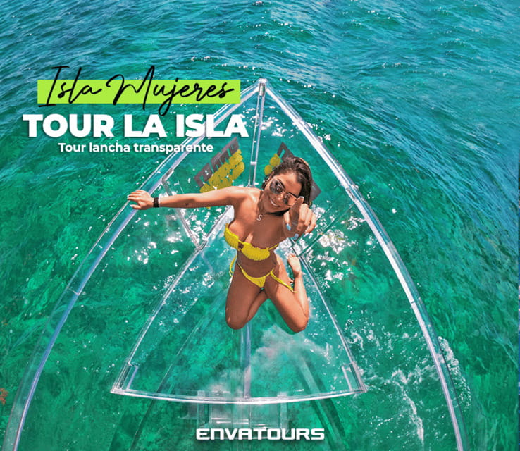 Isla Mujeres: Excursion Crystal Boat Tour at the Caribbean - La Cabonera and the Ride Back