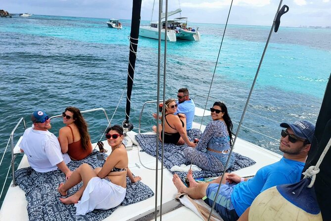 Isla Mujeres Private Catamaran, Cruising, Snorkeling having Fun!! - Kin Ha gives you two hours to relax