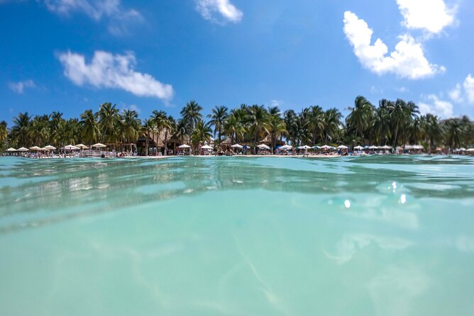 Isla Mujeres Tour on Catamaran with Snorkel, Open Bar, Buffet & Beach club - The beach club, buffet, and open bar