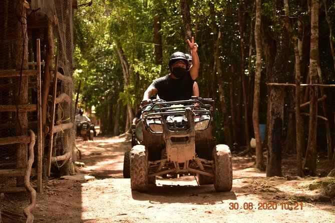 Jungle Adventure! ATV's (shared), Ziplining and Cenote Cancun & Playa Del Carmen - Lunch, water, lockers, and photographs