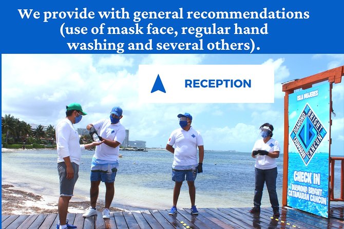 Luxury Catamaran tour to Isla Mujeres with transportation from Playa del Carmen - Buffet lunch and beach club time