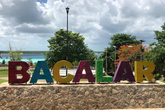 Magical BACALAR TOUR with Pontoon Boat ride. (Transportation + Breakfast + Food) - The two-hour pontoon ride across the Seven Colors Lagoon