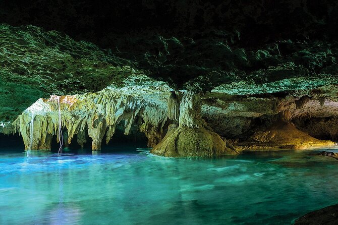Maya Adventure from Cancun Coba and Tulum Ruins with Cenote swim - Swimming in Parque de Cenotes Yax-Muul