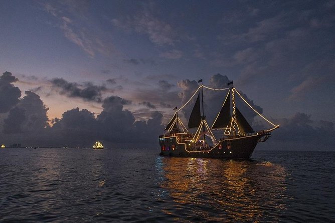 Night Pirate Show in Cancun aboard a Pirate Ship Lobster Dinner - A Pirate Ship, Not Just a Dinner Theater