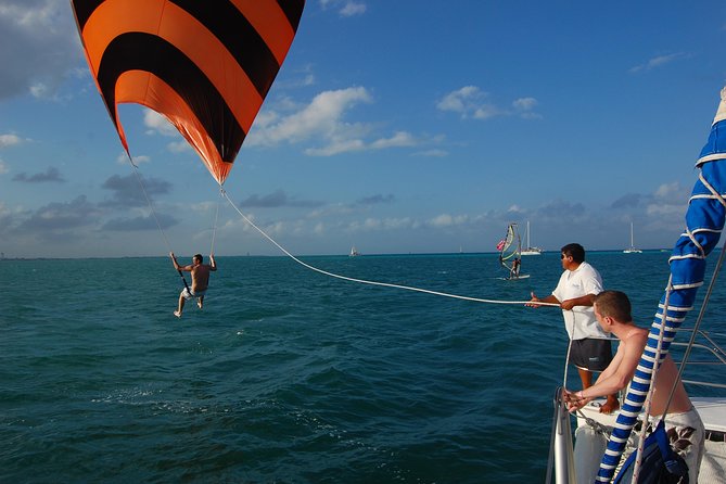 Party On Sailing Cruise to Isla Mujeres from Cancun - The return sail is part of the show