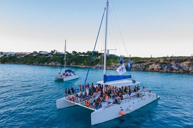 Private Catamaran from Cancun to Isla Mujeres | For up to 100 pp - Leaving Marina Las Perlas on Cancun’s Hotel Zone