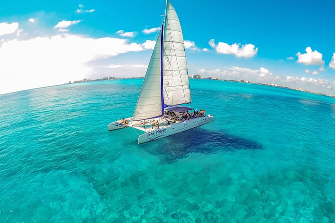 Private Catamaran from Cancun to Isla Mujeres | For up to 100 pp - The return sail and the afternoon sunset option