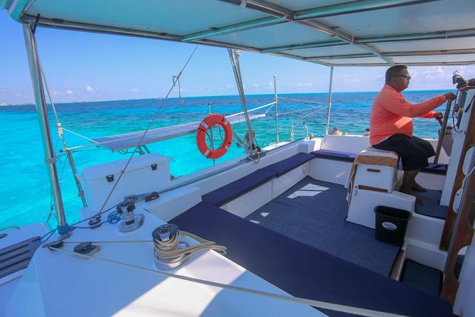 Private Catamaran from Cancun to Isla Mujeres | For up to 40 pp - Manchones Reef and the Underwater Museum