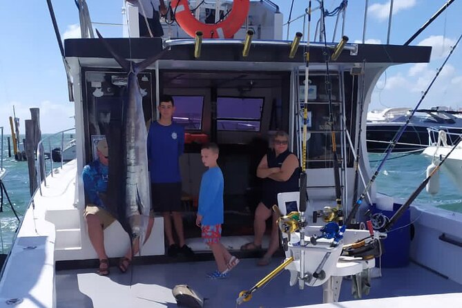 Private fishing charter Boat 48ft 12 pax Good Marlin and Sailfish - Leaving Marina Sunset Club Lagoon in Cancun