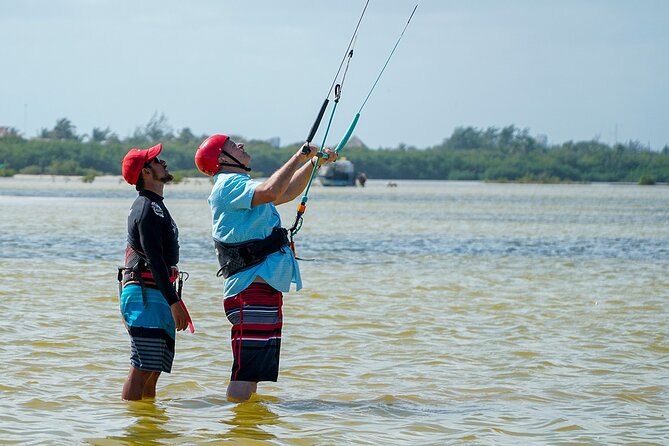 Private Kiteboarding lesson in Cancun - Equipment, launch area, and jetski support