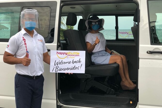 Private Roundtrip Transportation from Cancun Airport to Ferry Isla Mujeres - Finding the green shirts at Cancun Airport