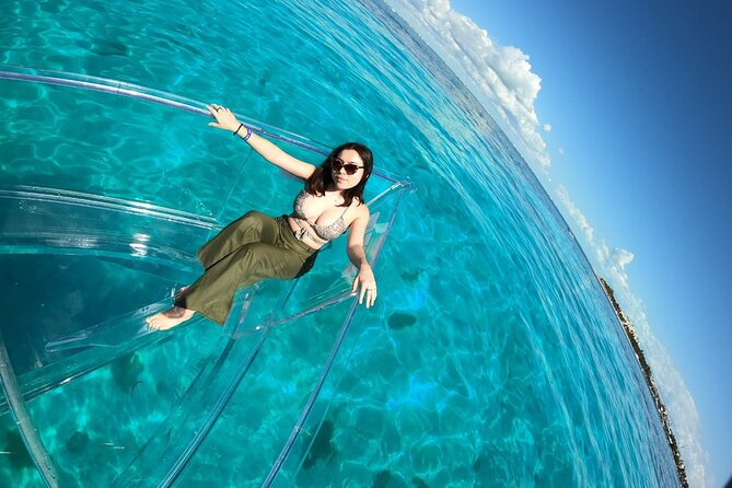 Private Tour Isla Mujeres excursion in Transparent Boat - La Carbonera and the return through the channel