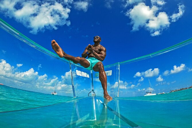 Private Tour Isla Mujeres excursion in Transparent Boat - A photo experience with important limits