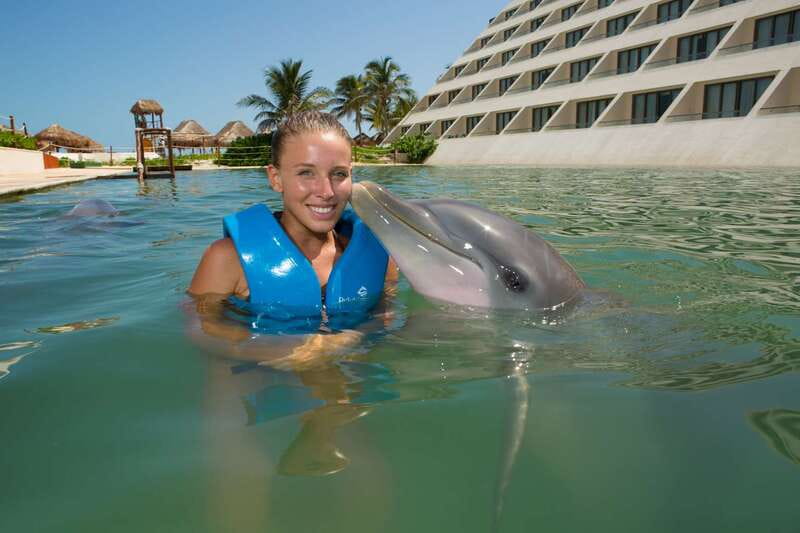 Punta Cancun: Swim with dolphins Interax - Meeting the dolphins at Punta Cancun