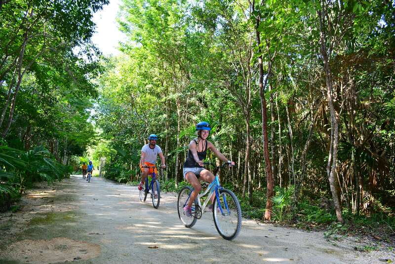 Rio Secreto Nature Reserve: Bicycle, Rappel & Ziplines Tour - The bike ride and outdoor activities