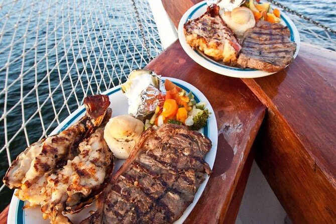 Romantic Dinner in the Spanish Galeon with Sax in Cancun. Lobster & Beef menu. - What the $95 price really covers