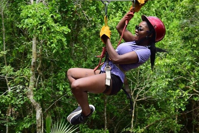 Tequila Tasting, Horseback Riding,ATV, Ziplines Cenote and Lunch - ATV riding on a dusty, stony route