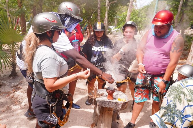 Tulum Adrenaline Tour ATV Ziplines and Cenote Swim Day - Cooling off in an underground cenote
