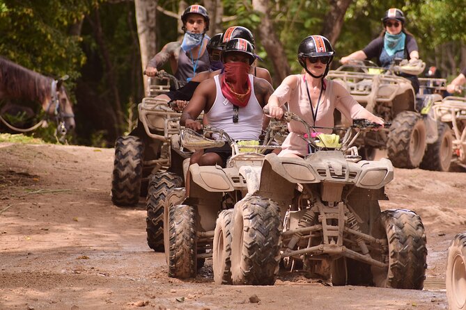 Tulum Adrenaline Tour ATV Ziplines and Cenote Swim Day - Six ziplines, including a water landing