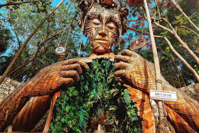 Tulum Ruins 4 Cenotes & Giant Sculpture - Come into Light and the photo-stop reality