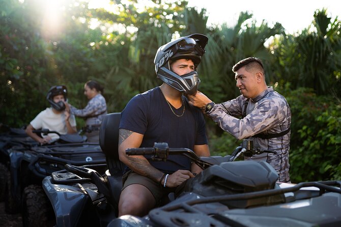 Xcaret ATV Xperience in Cancun with Lunch - Safety gear and the first briefing