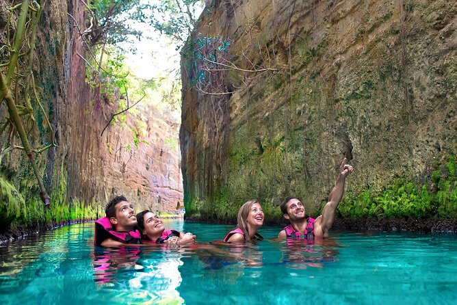Xcaret Park Plus Tour! Nature, Culture and Nightshow from Cancun - Beach, pools, hammocks, and Children’s World