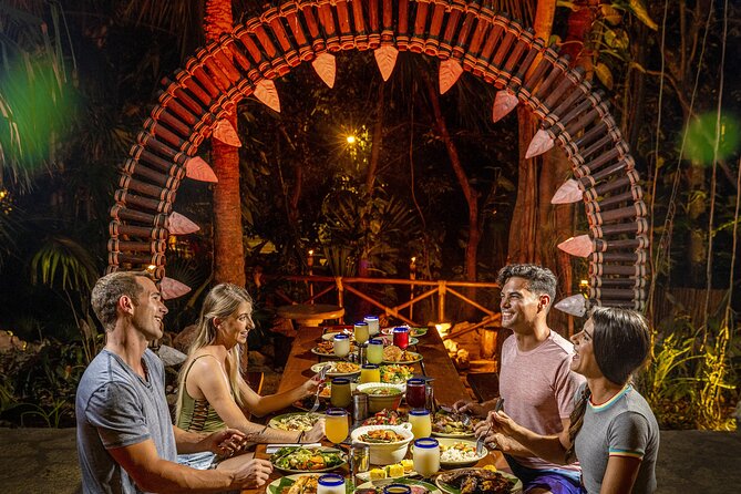 Xplor Fuego with Buffet Style Dinner and transportation - Zip lines with fire below